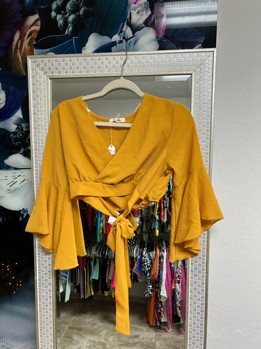 Mustard crop top