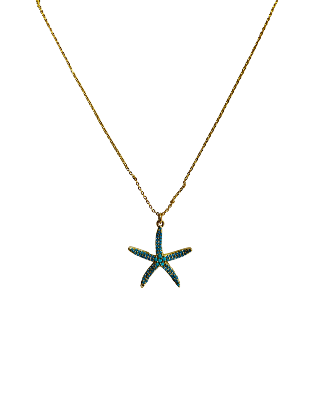 Blue Starfish Necklace