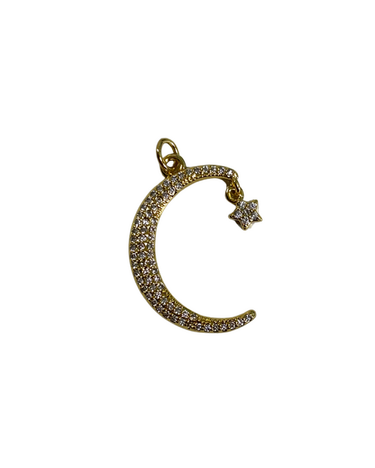Moon & Star Charm