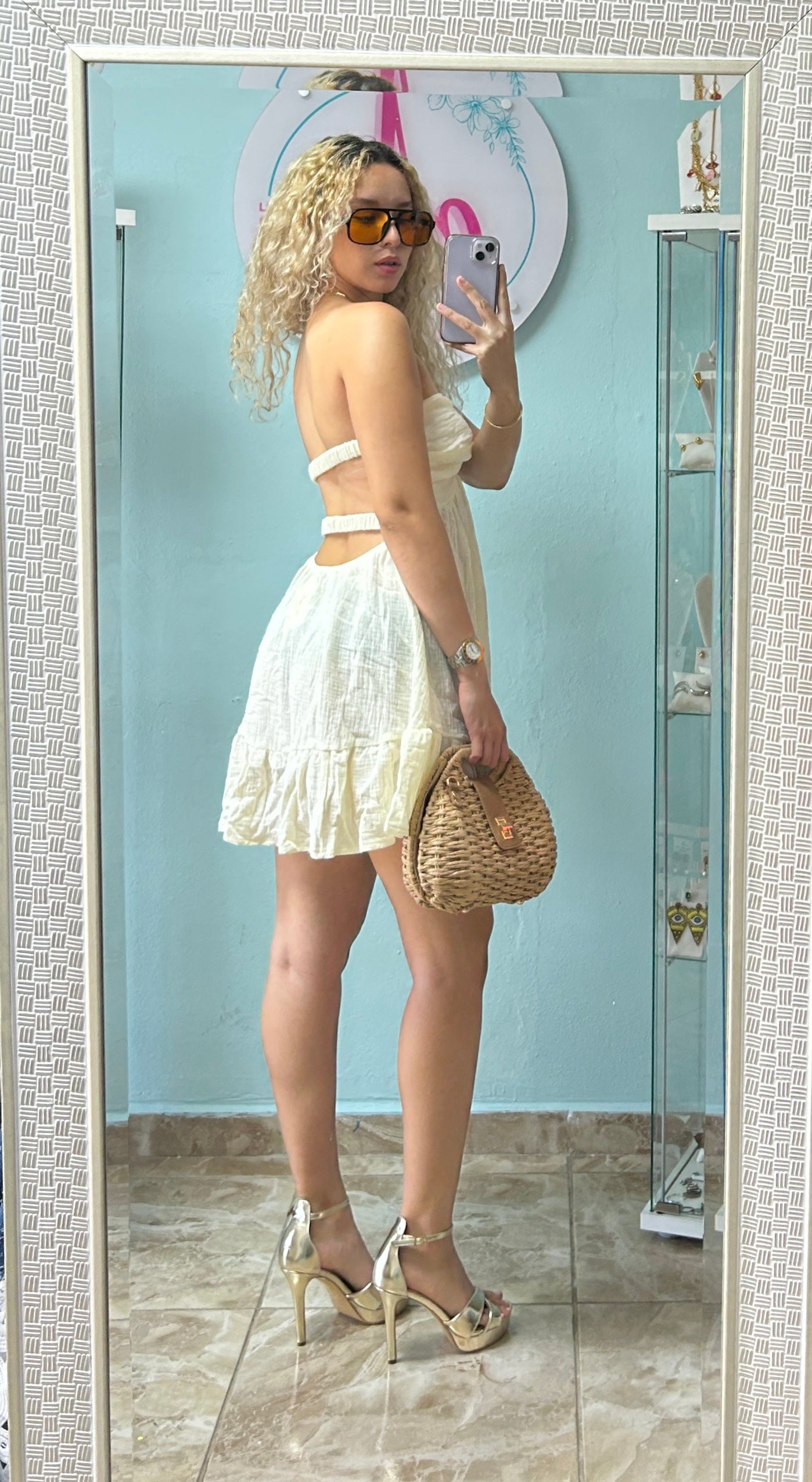 Santorini sunset dress