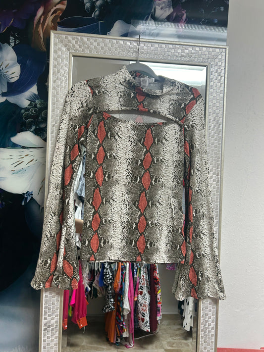 Snake print top