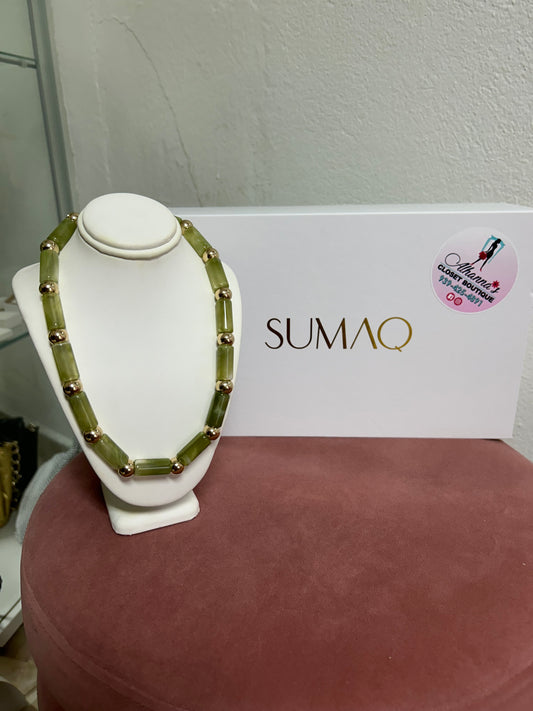 SUMAQ GREEN TUBE NECKLACE