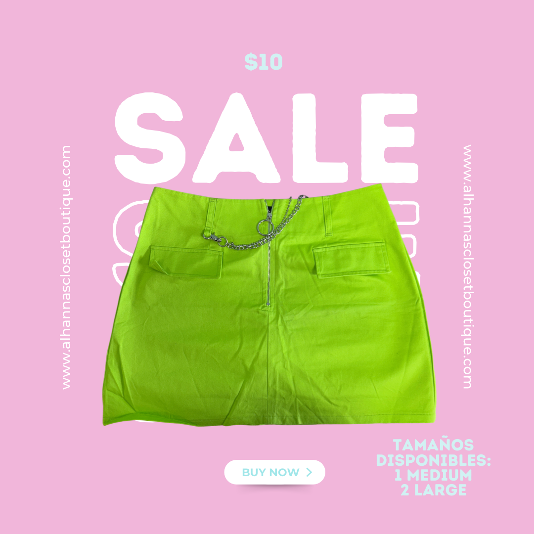 Neon Green Skirt
