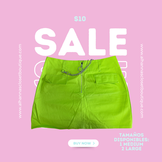 Neon Green Skirt