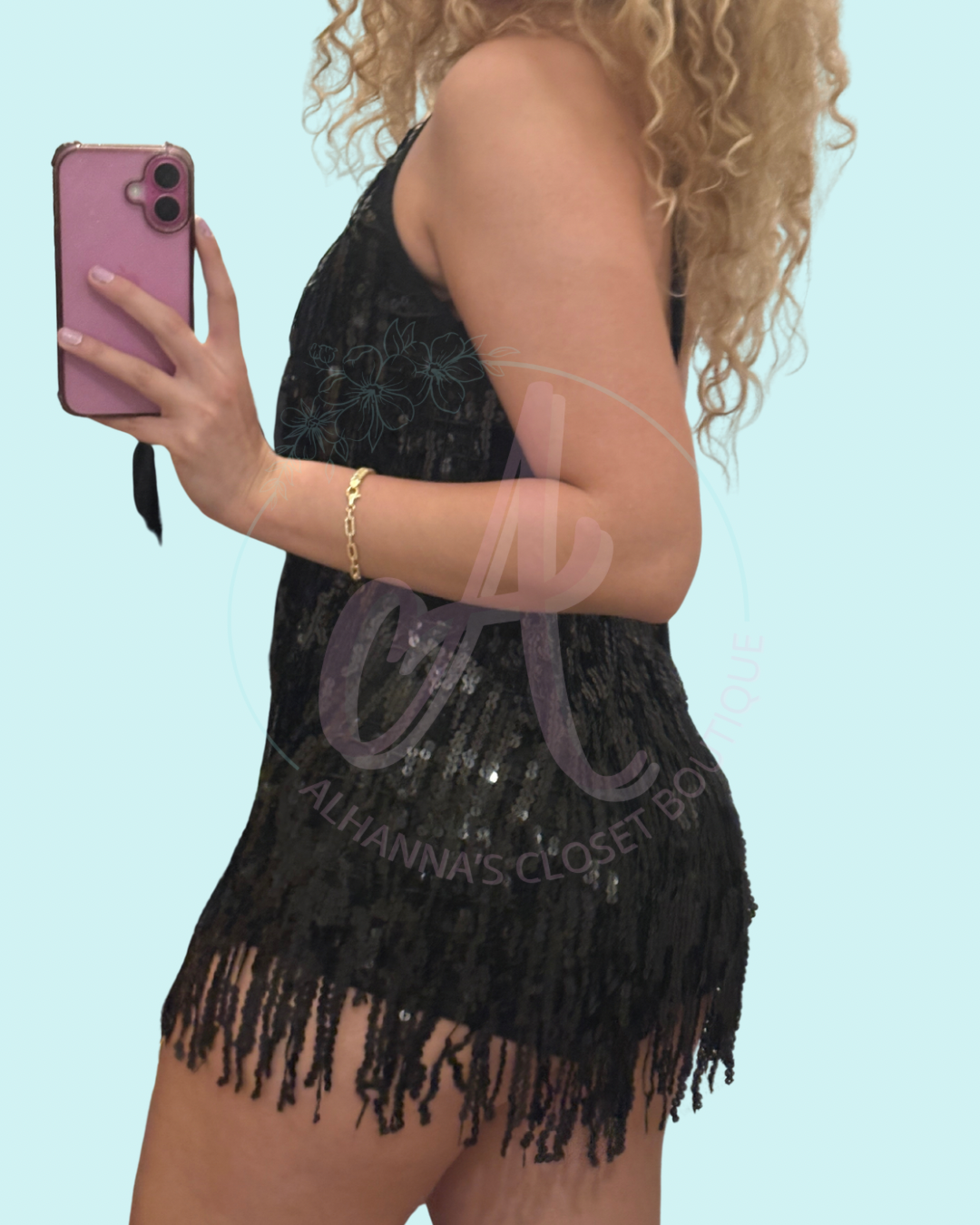 Black sequin Romper