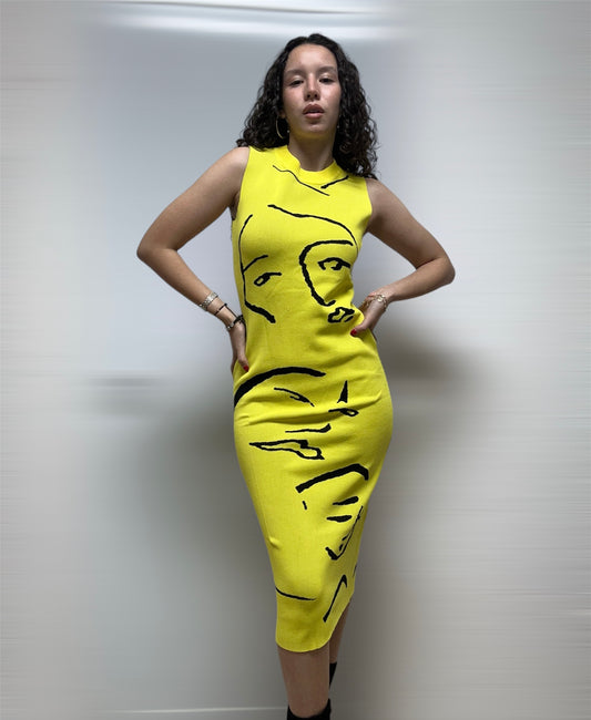 Neon print dress