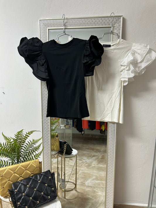 GRACIA RUFFLED TOP