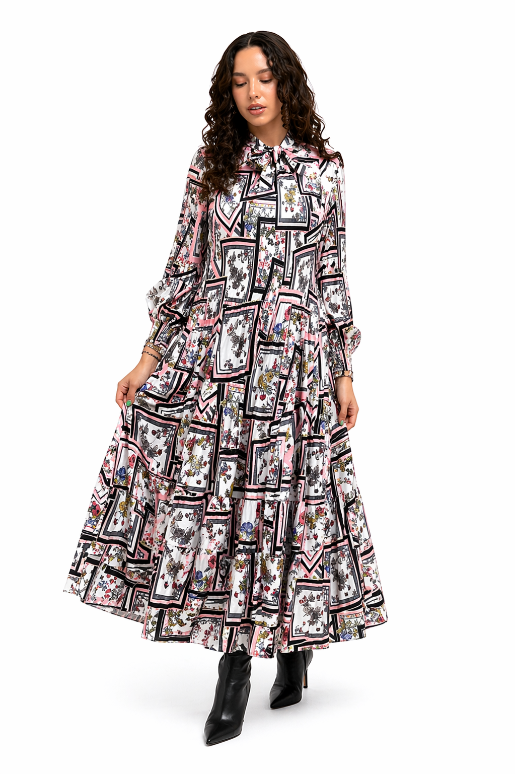 Pink Print Dress