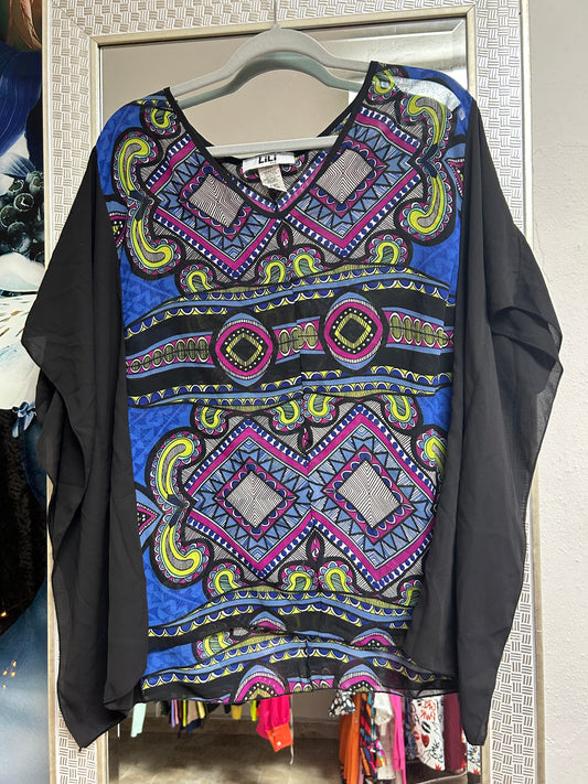 Dark printed top