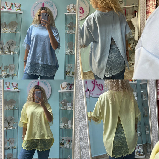 Pastel lace top