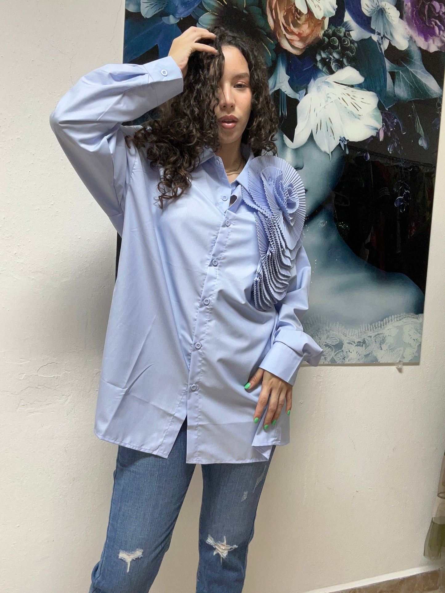 Nancy Blue Blouse