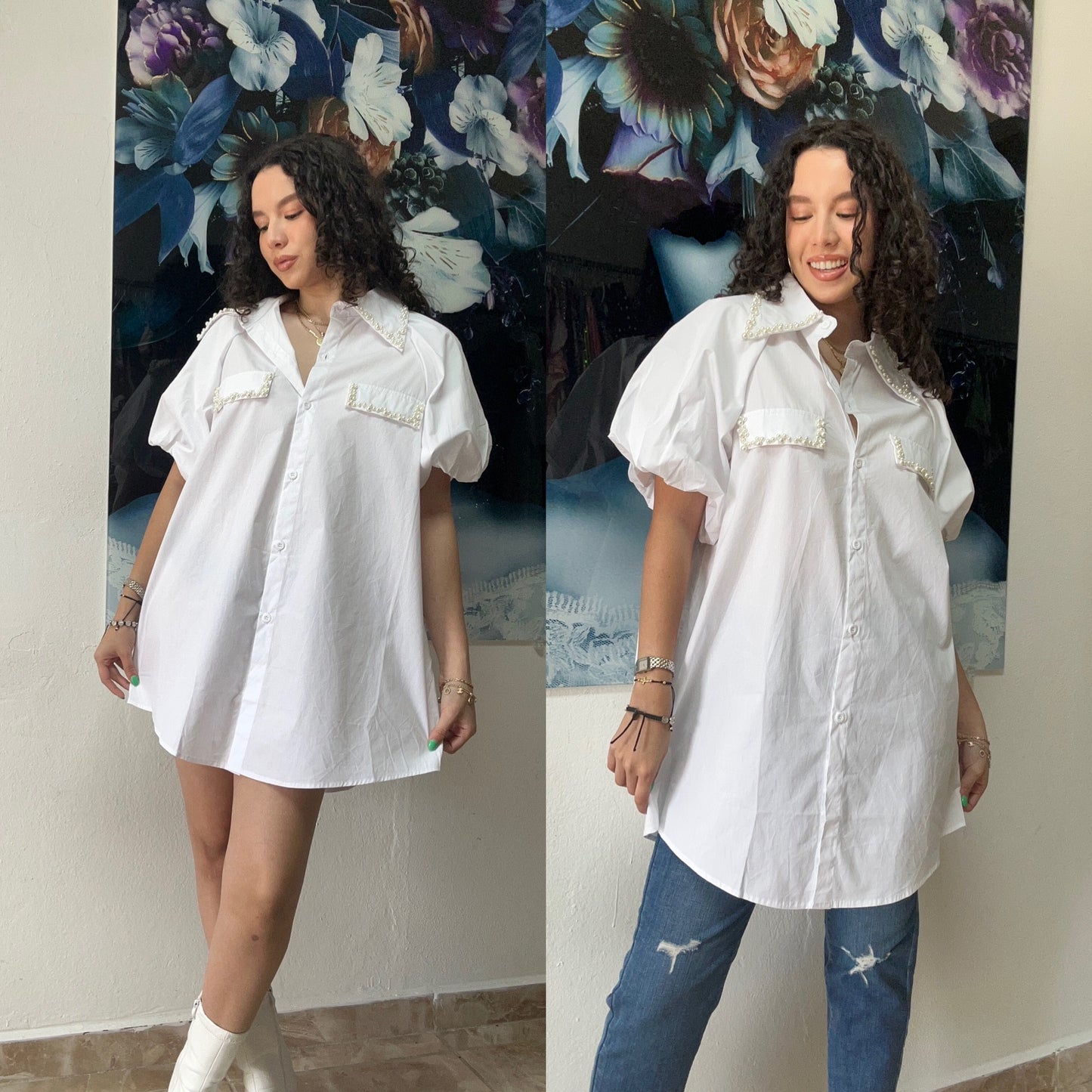 White Pearl dress / blusón