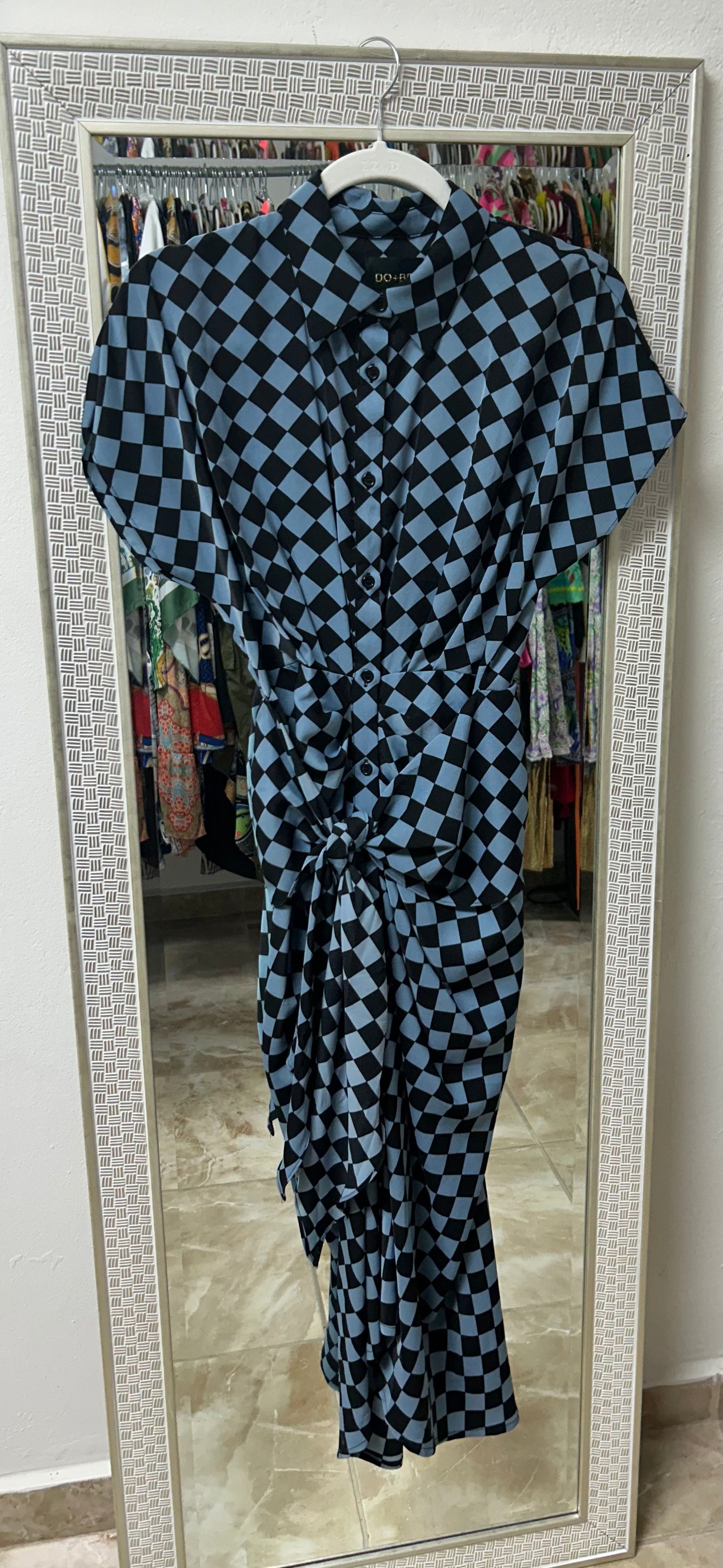 BLUE CHECKERED DRESS