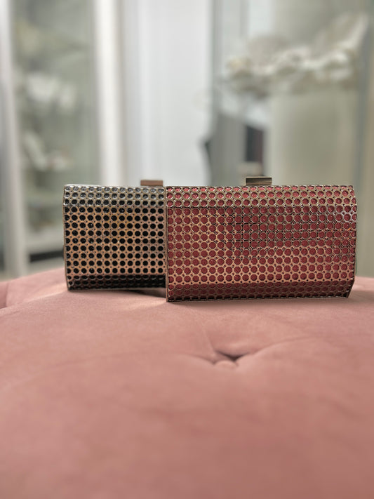 red and black clutch
