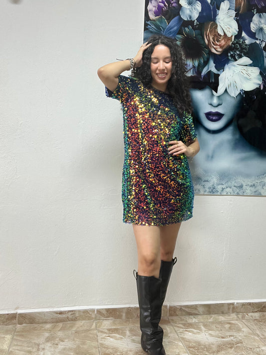 Shimmer Short Dress