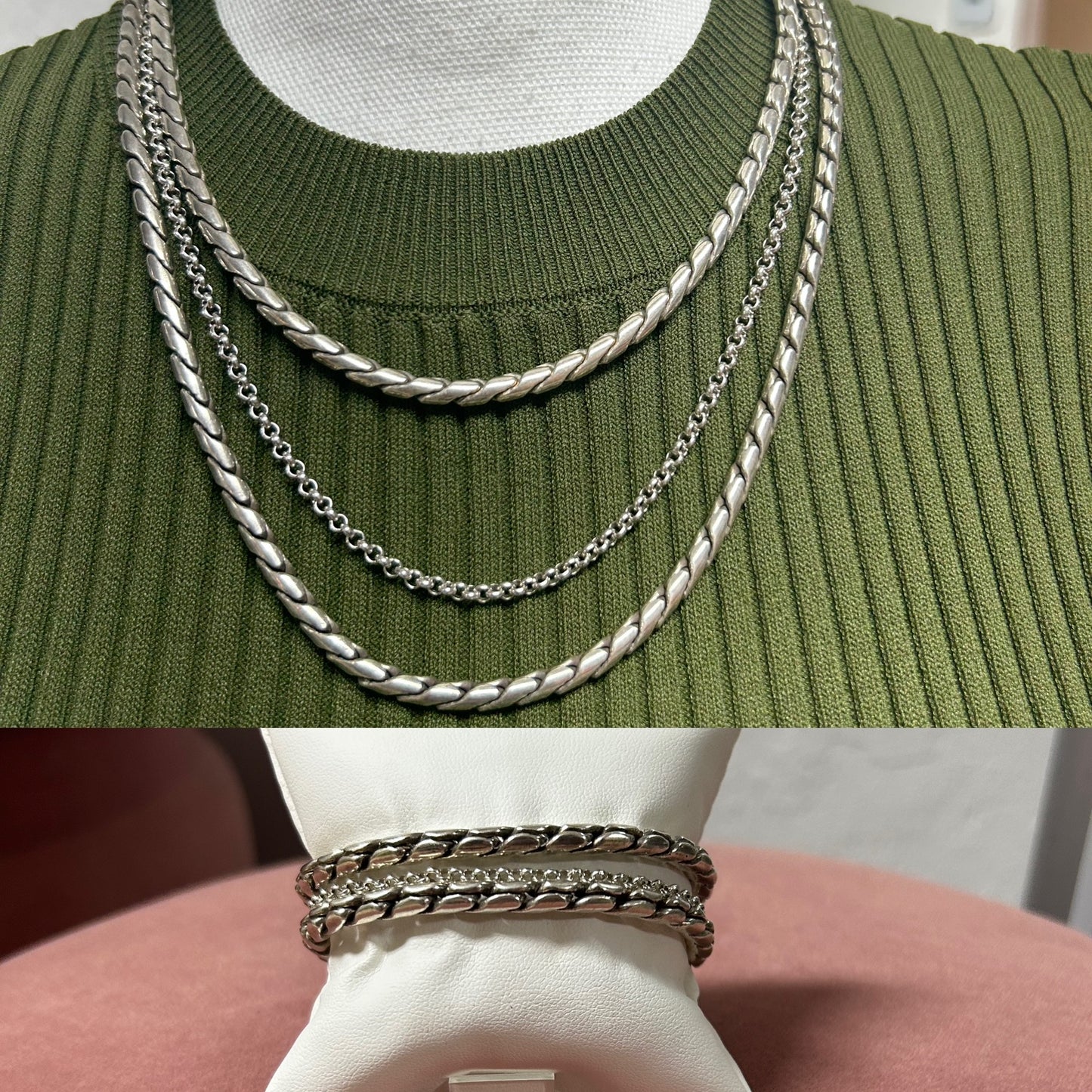 Tra la ra silver layered rope