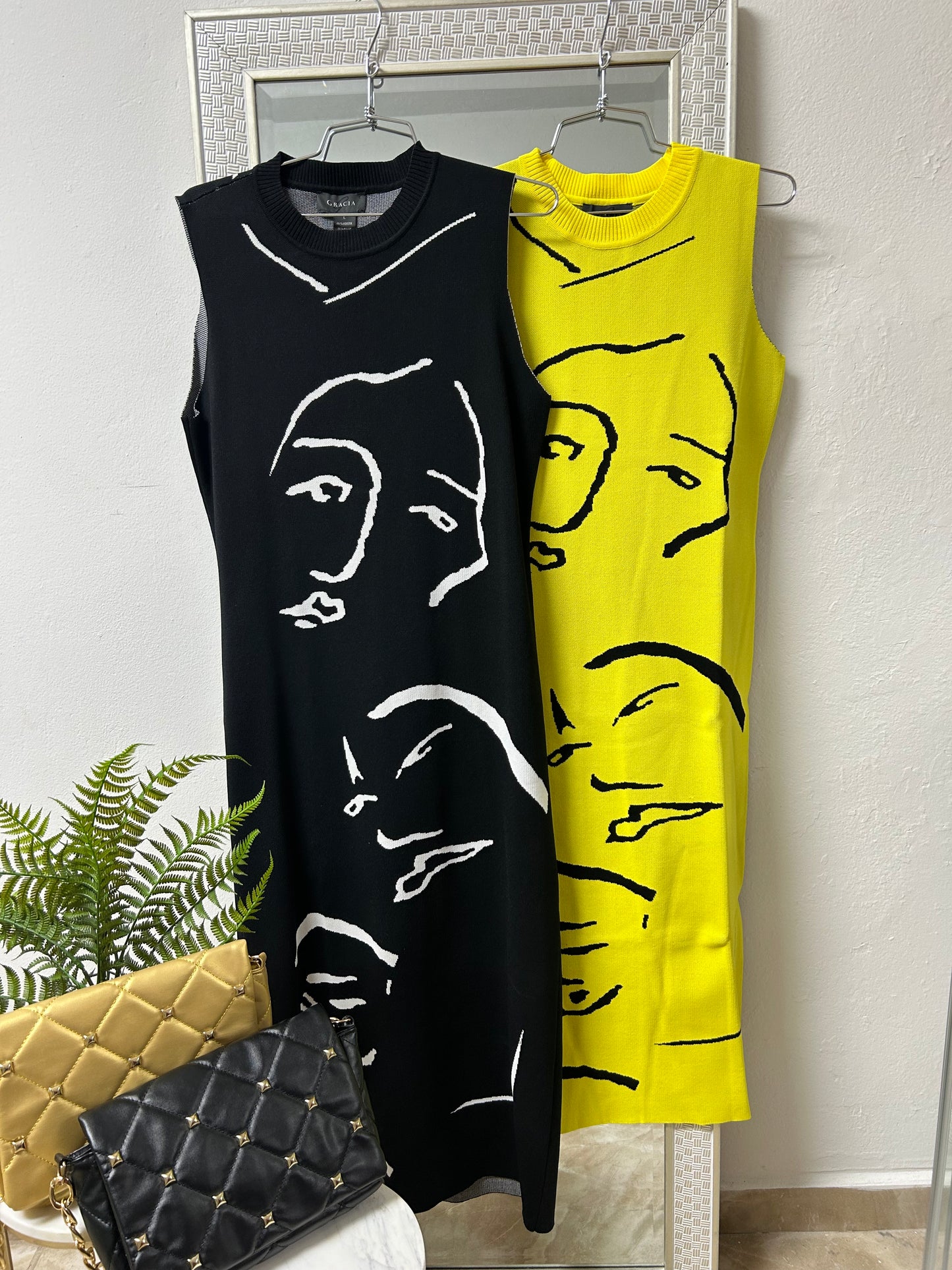 Neon print dress