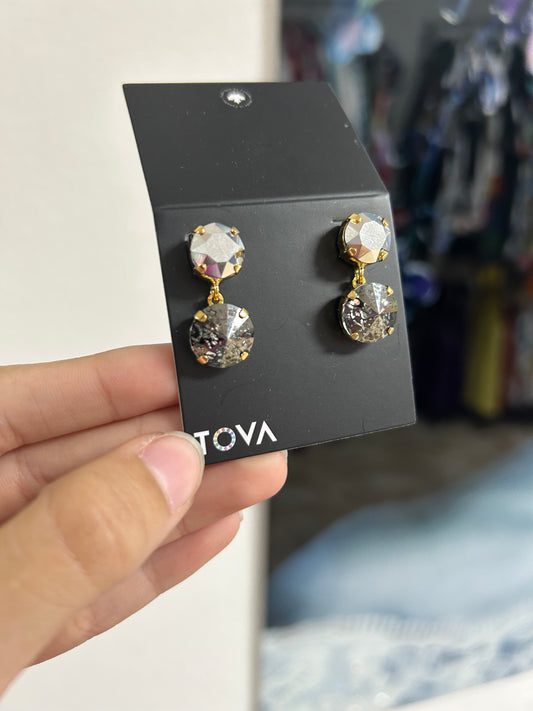 TOVA SILVER METALLIC EARRINGS