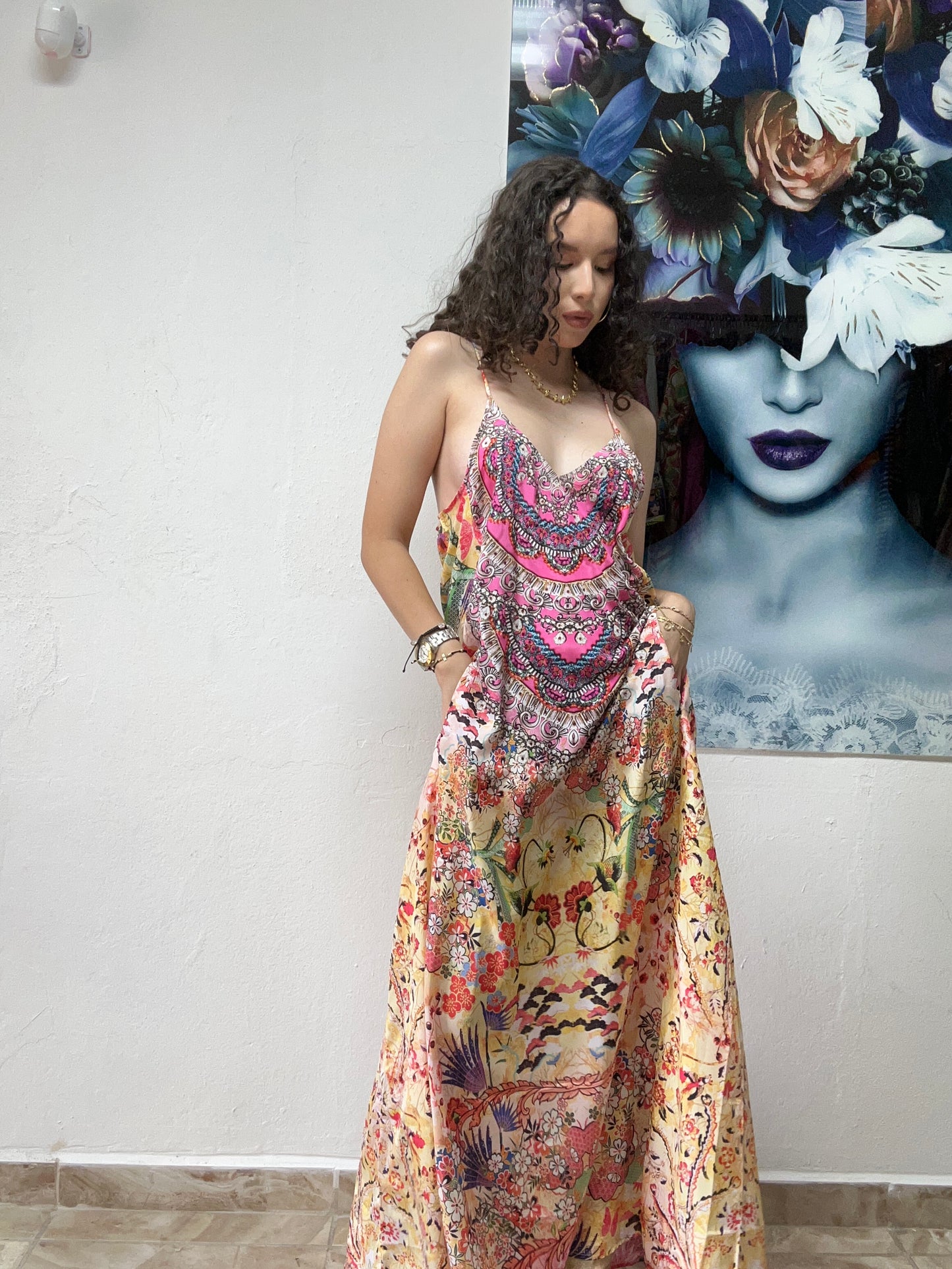 SATIN MAXI DRESS