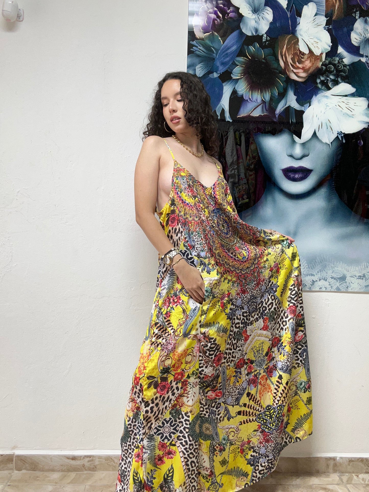 SATIN MAXI DRESS