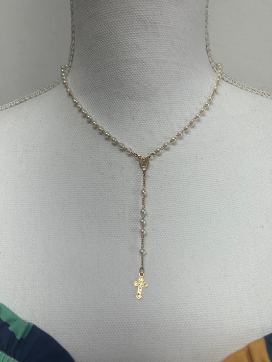 Pearl Rosary Necklace