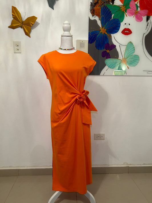 GRACIA Orange MIDI Dress
