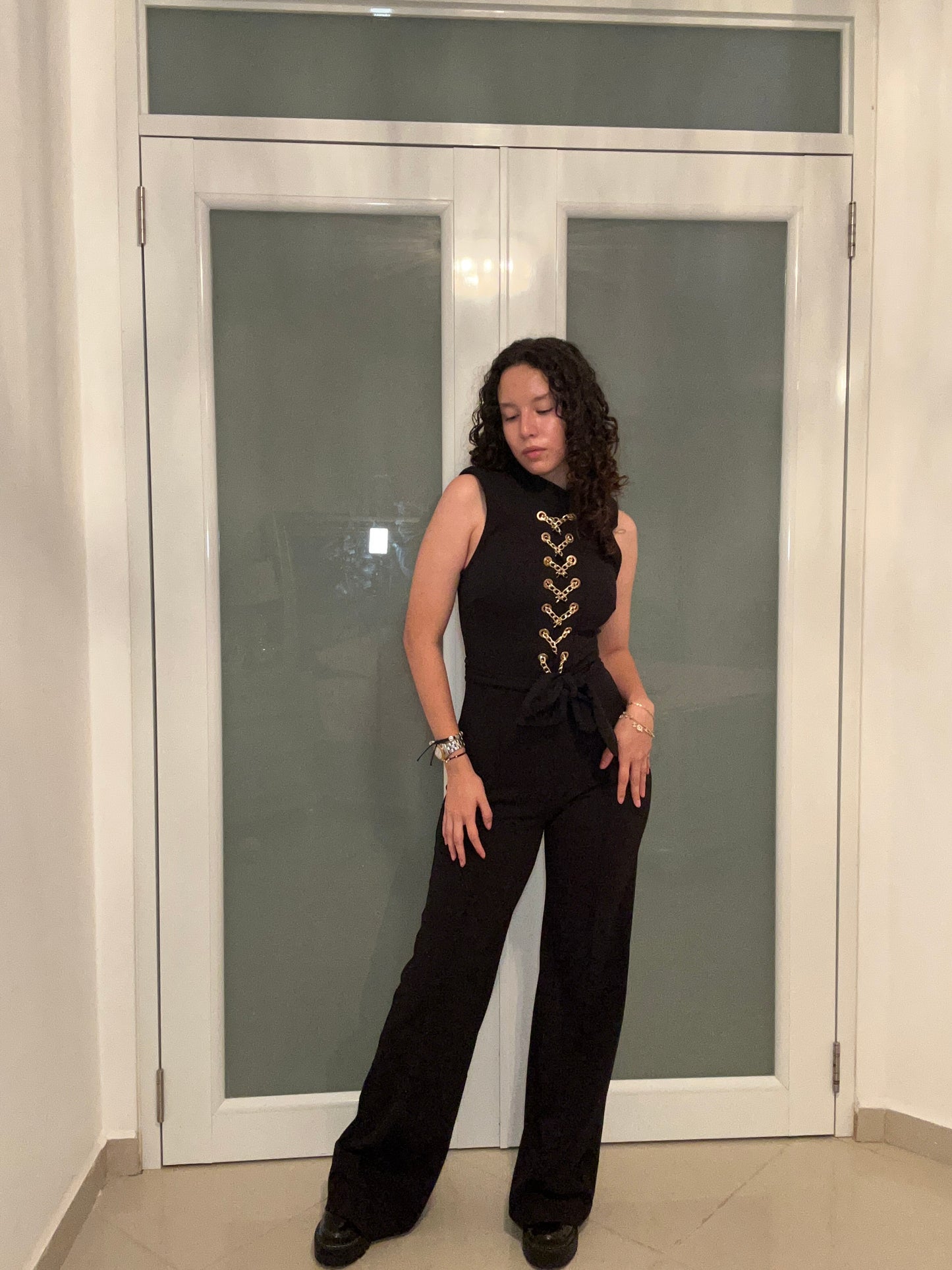 Black Chain Jumpsuit