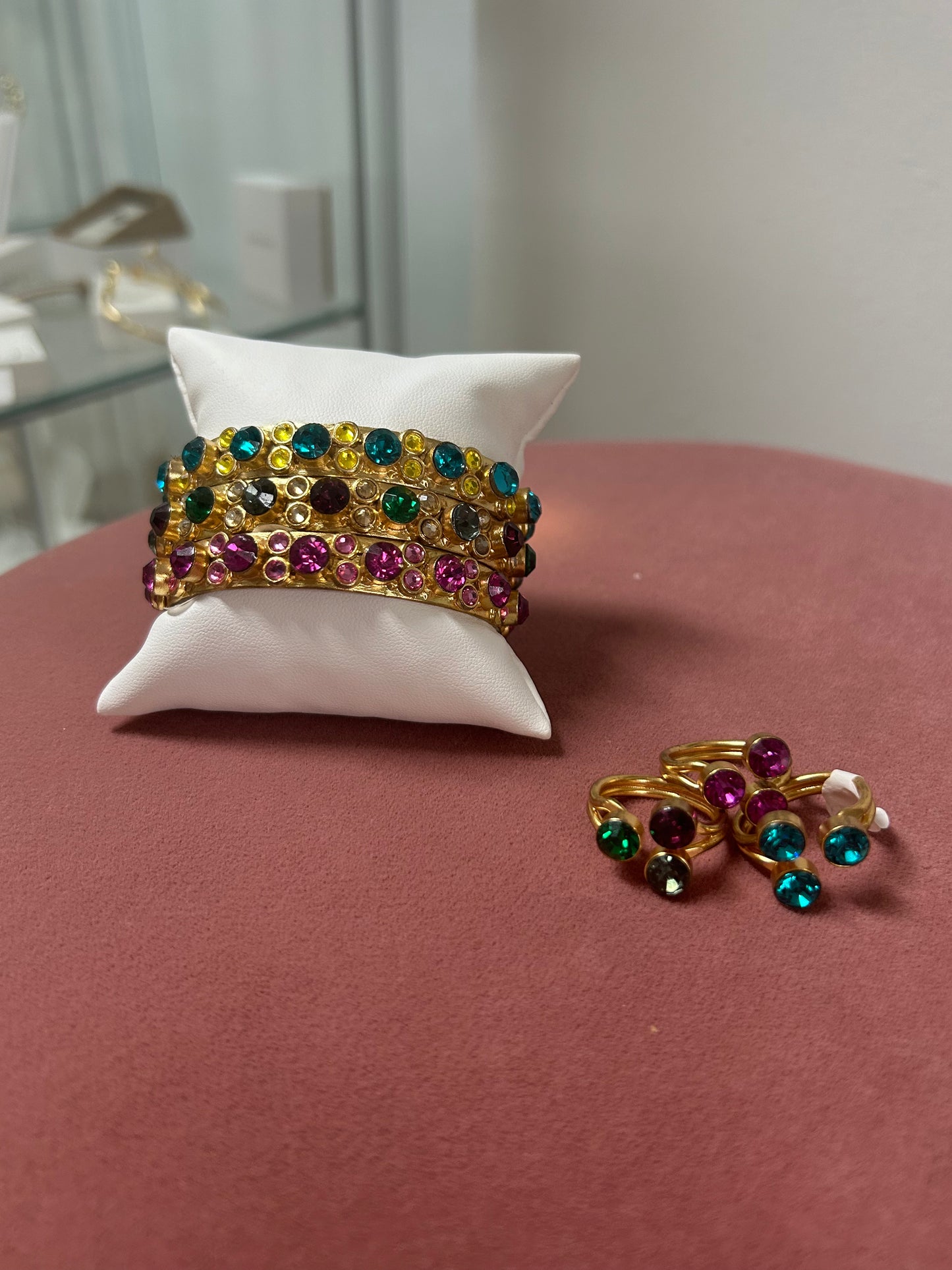 Crystal Gold Jewelry Set