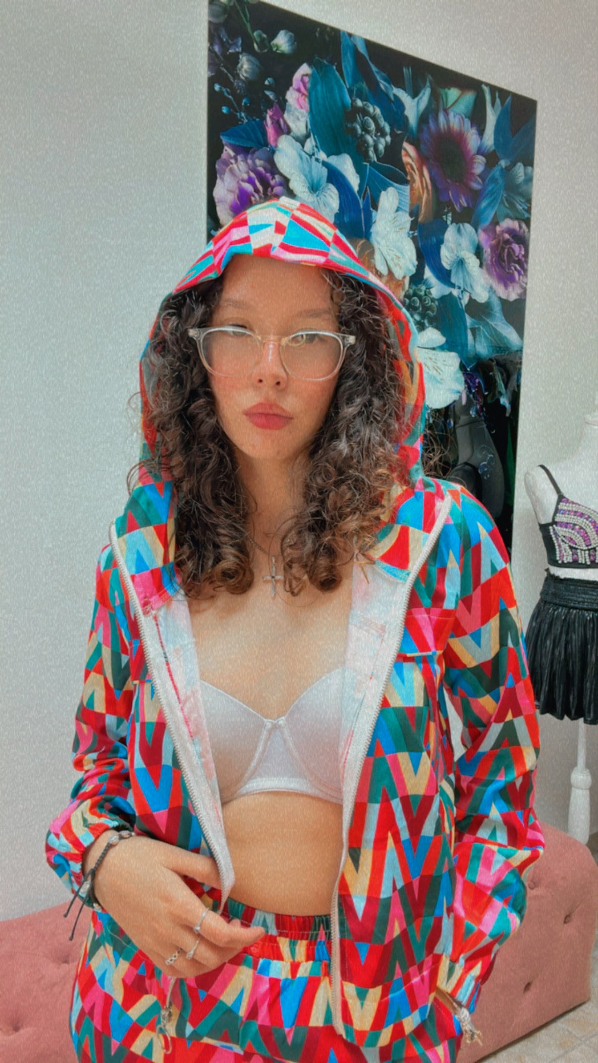 COLORFUL PATTERN JOGGER SET