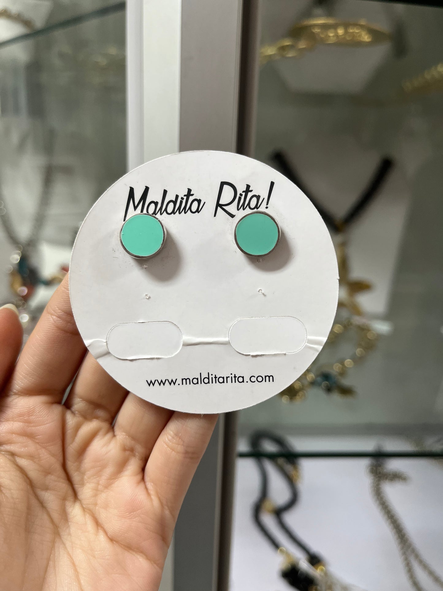 MALDITA RITA TEAL EARRINGS