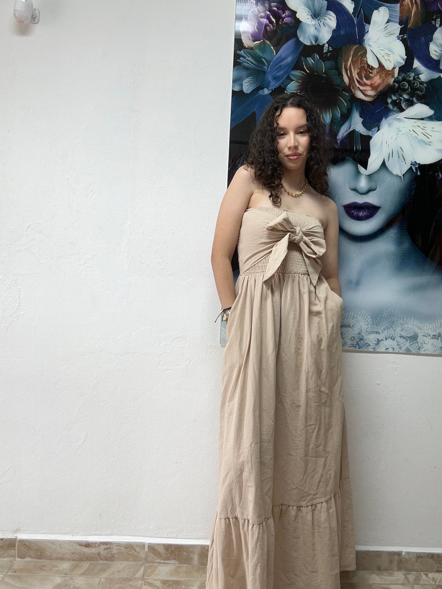 BEIGE MAXI DRESS