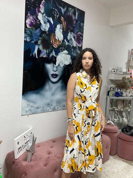 Gracia print dress
