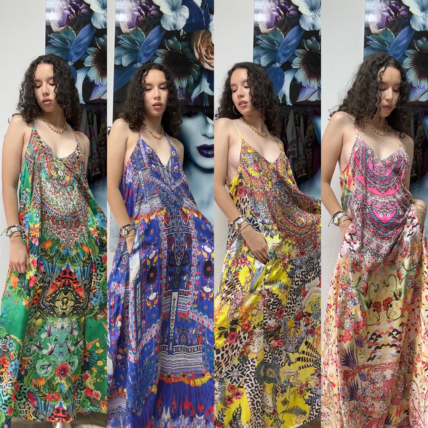 SATIN MAXI DRESS