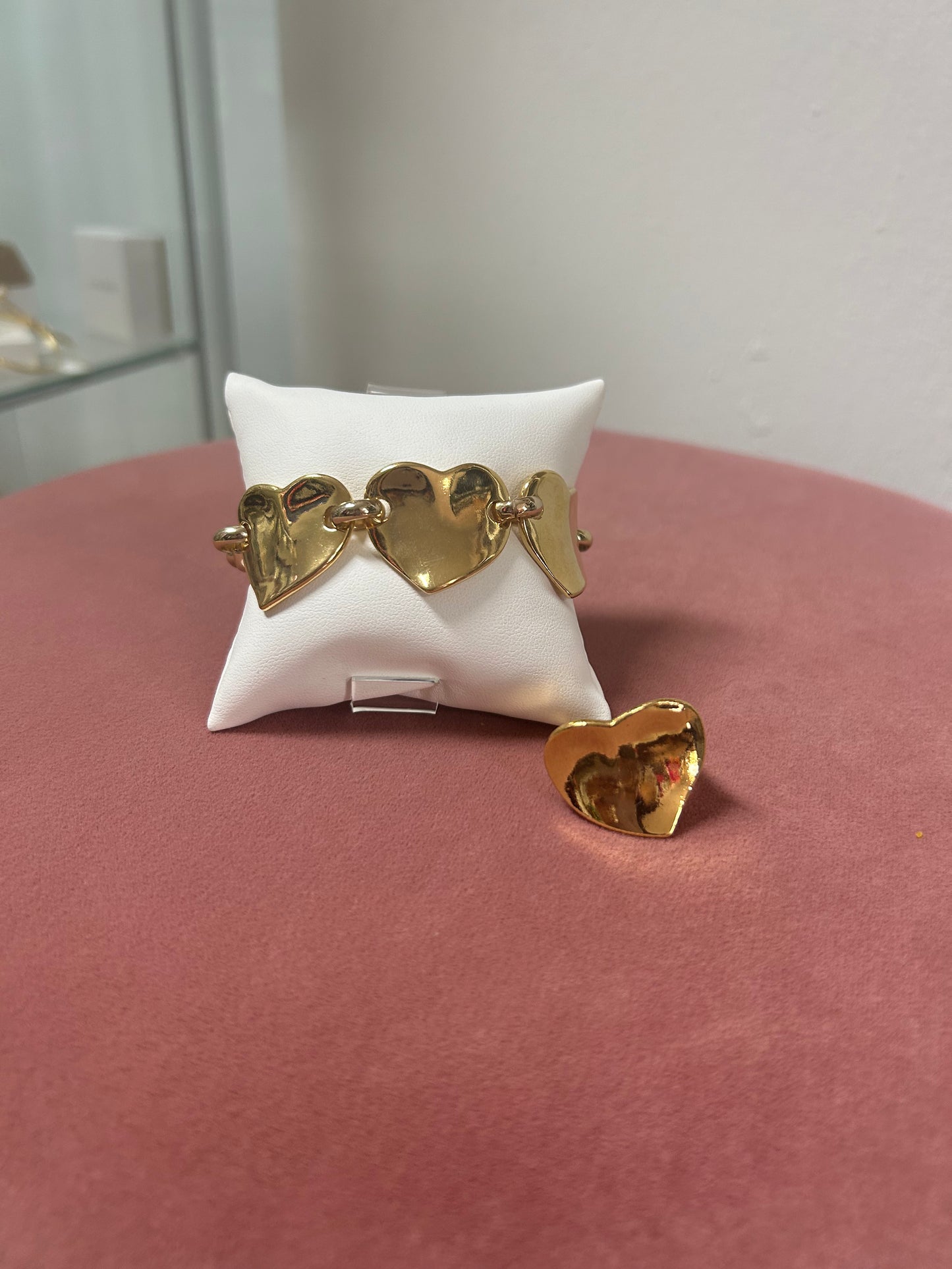 TUCCO HEART BRACELET AND RING