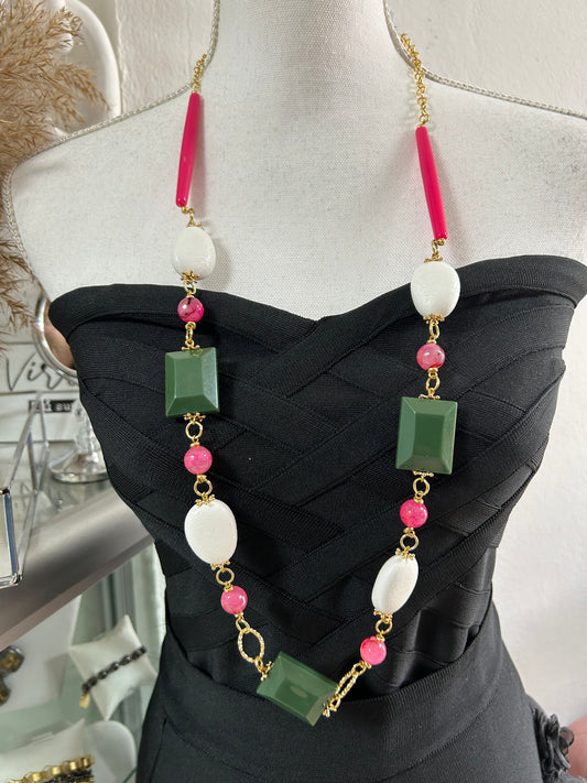 Lále Pink And Pearl Necklace