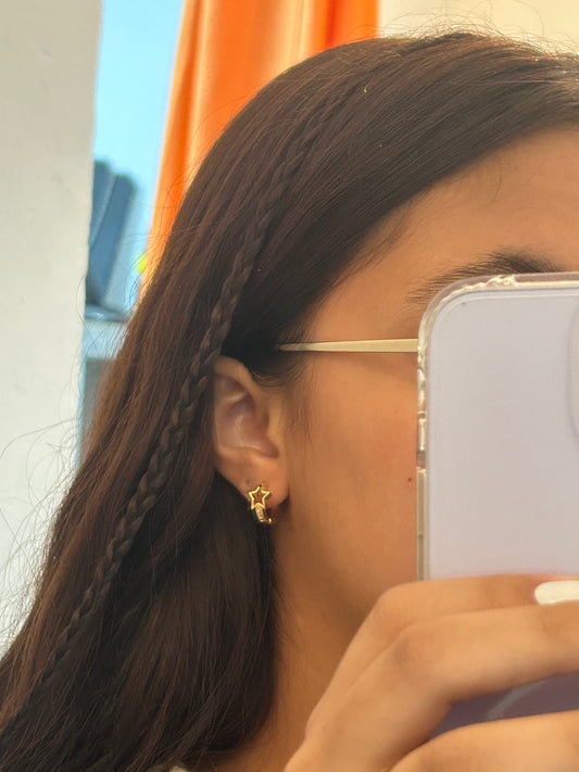 Star Hoop Earrings