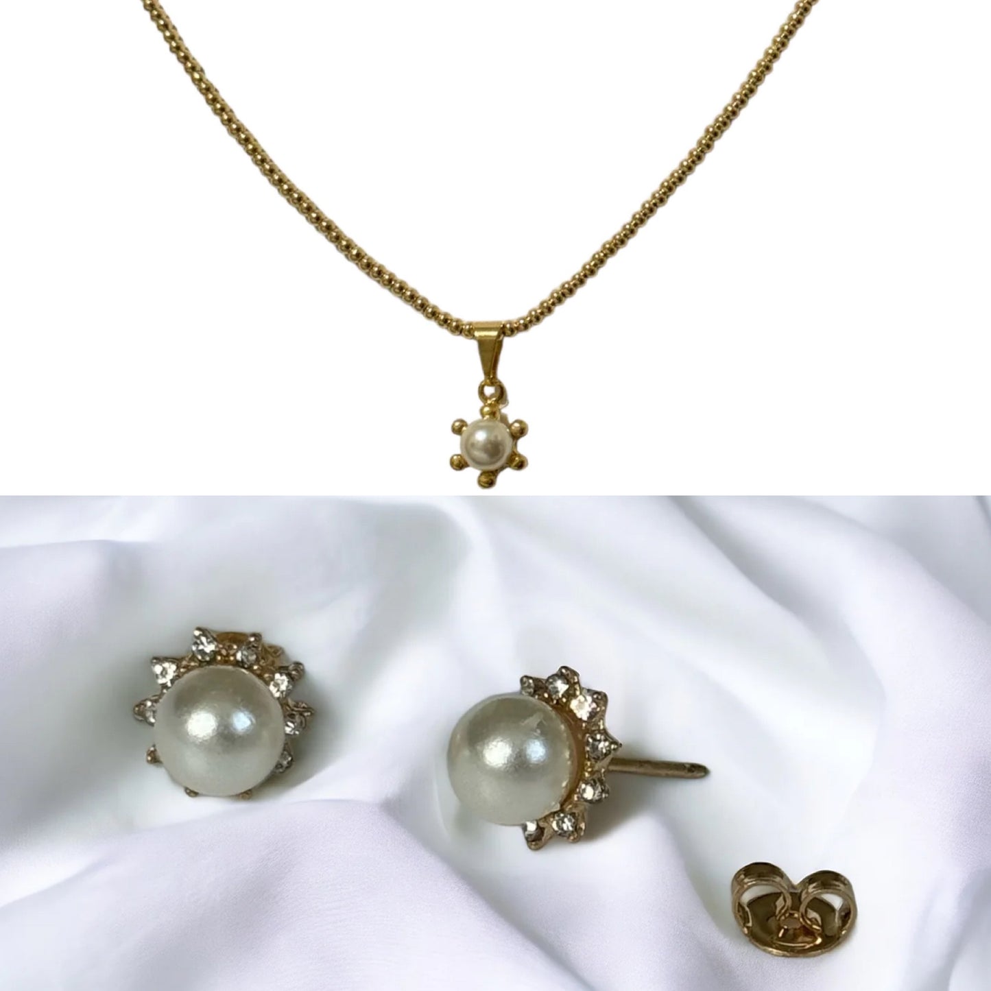 FLORA NECKLACE AND STUDS