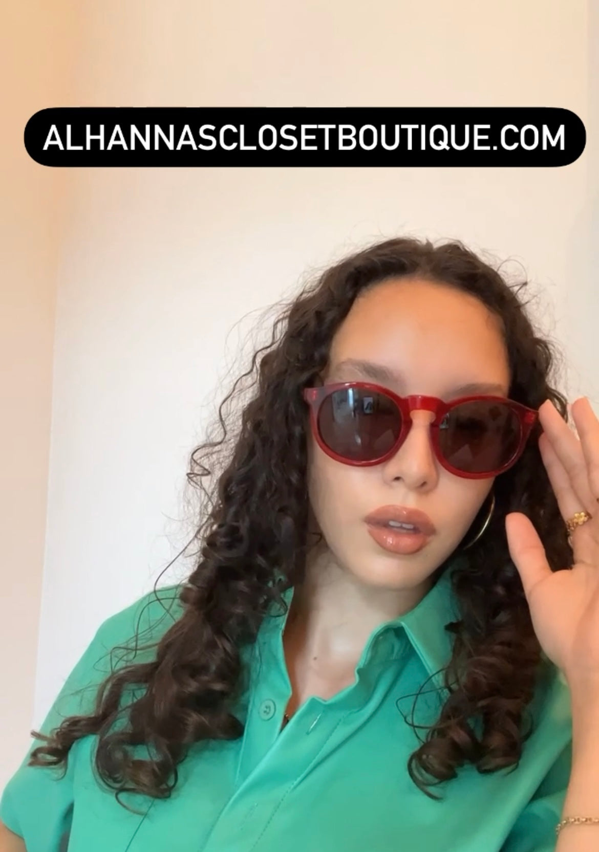 MR BOHO SUNGLASSES RED ROUND