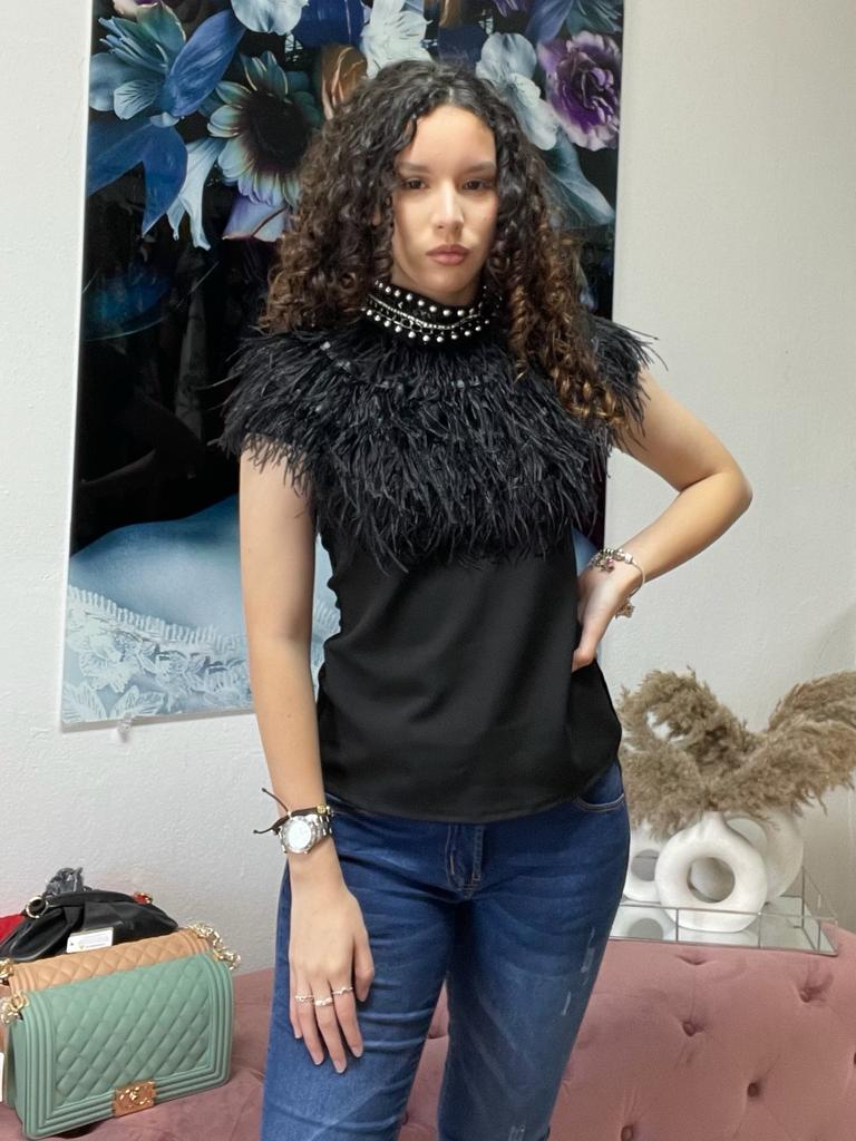 GRACIA BLACK BLOUSE