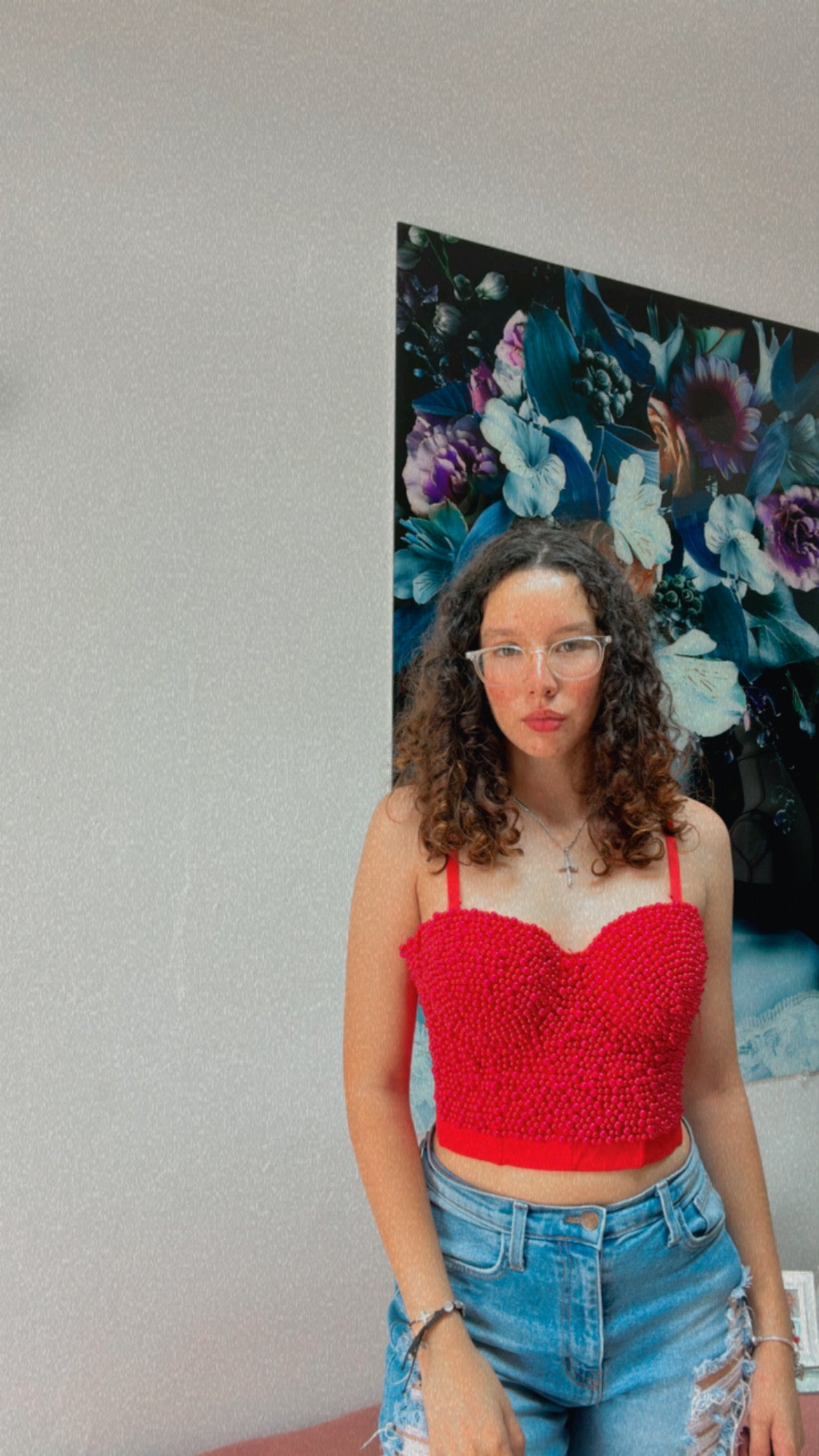 RED PEARL BUSTIER
