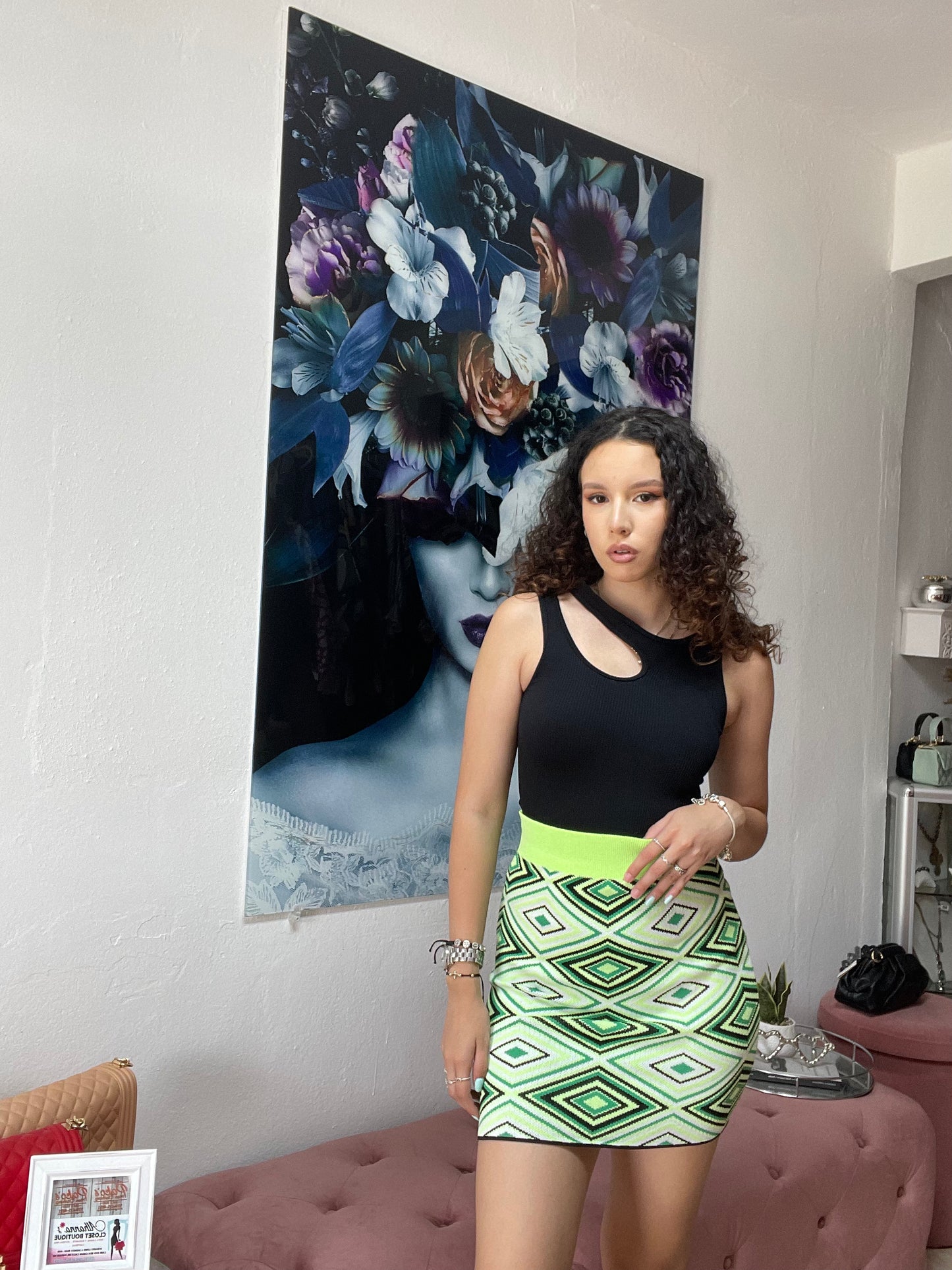 NEON PATTERN SKIRT