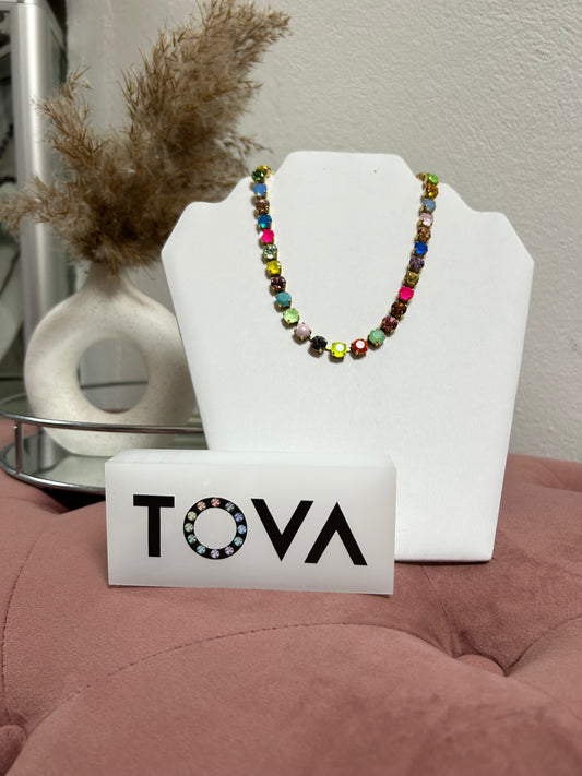 TOVA MULTICOLOR SWAROVSKI CRYSTAL NECKLACE