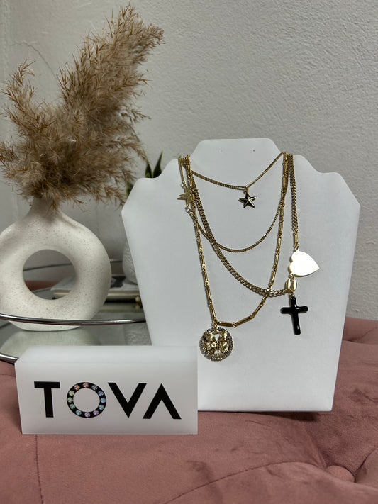 TOVA GOLD LAYERED NECLACE