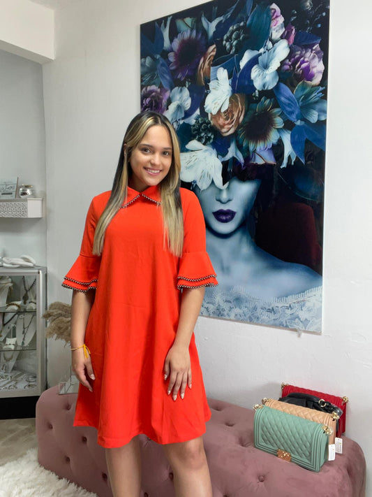 GRACIA ORANGE DRESS