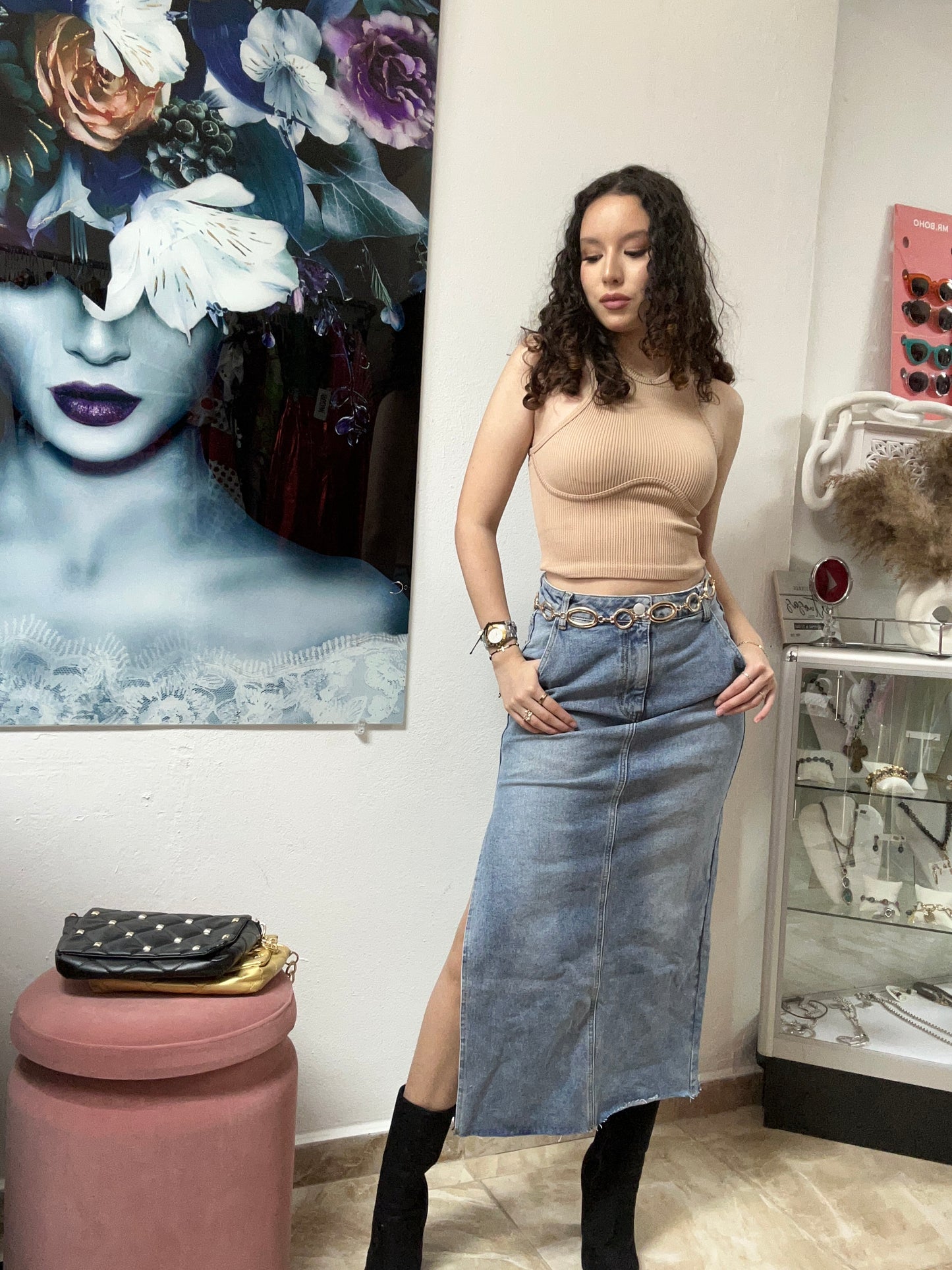 Jean Maxi skirt