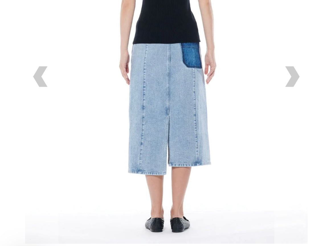Jean maxi skirt