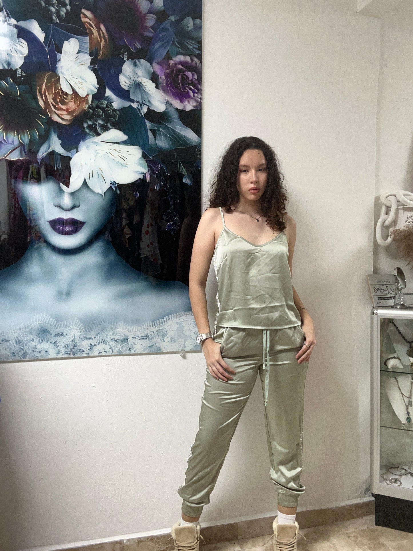 SATIN JOGGER SET